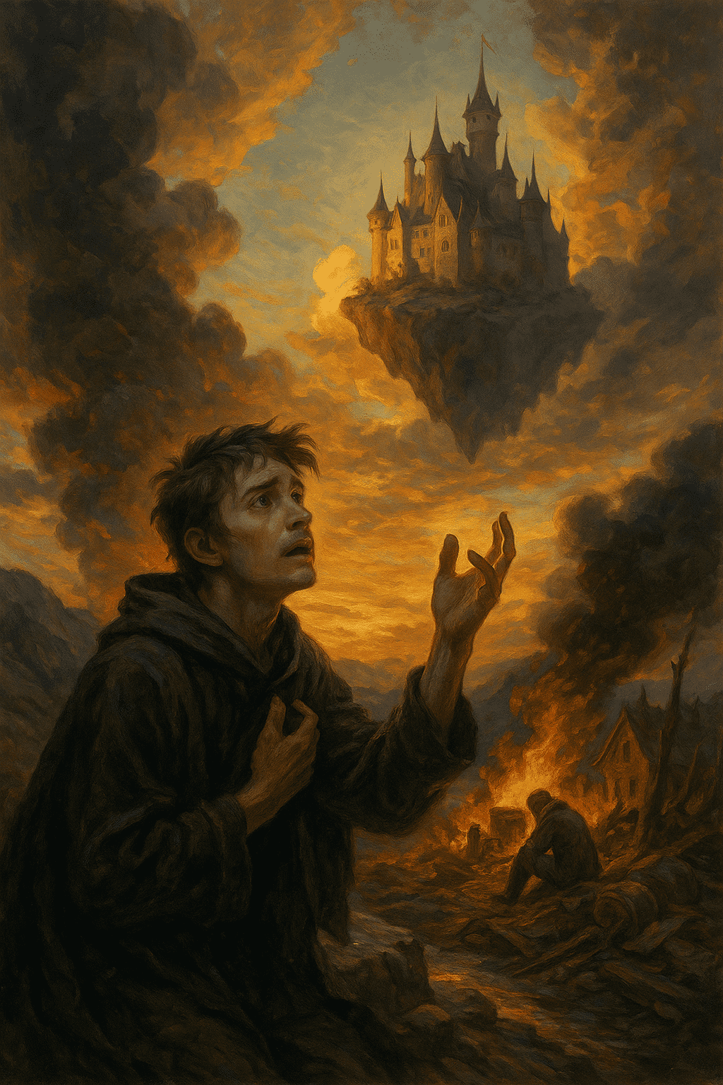 Фантазийная иллюстрация: путь из хаоса к спасению